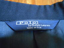 米国 Polo Ralph Lauren ビンテージ（80年代） 米国製　春夏（秋）用　万能の濃紺ジャケット 大きめのUS 41　XLサイズ_画像3