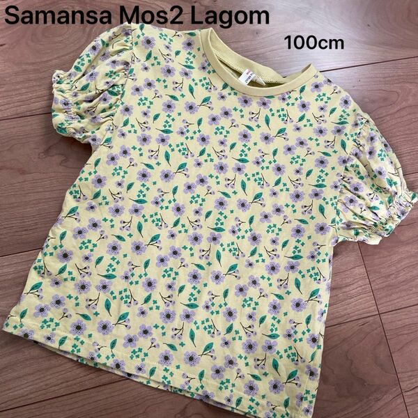 Samansa Mos2 Lagom 花柄半袖Tシャツ　100cm