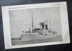 F24【船舶絵葉書】ROTTERDAMSCHE LLOYD　　S.S.PATRIA