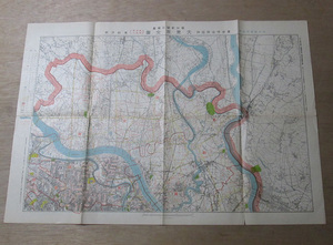 R【古地図】大東京全図　東部方面　二万五千分之一　昭和七年