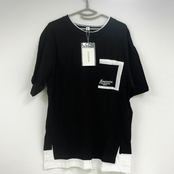 【新品未使用】Supden メンズ Tシャツ 2XL 半袖 カジュアル 黒