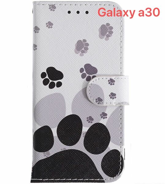 Galaxy a30 ケース 手帳型 かわいい 肉球 スマホケース