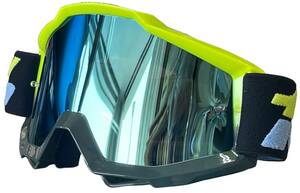  защитные очки желтый /. зеленый зеркало линзы ( мотокросс off-road Enduro FOX 100% OAKLEY SCOTT)