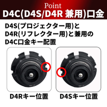 HID バルブ 純正 互換 交換 D4C ヘッドライト 2個 12V 24V 兼用 35W 6000K D4S D4R バーナー 車検対応 ニッサン ホンダ トヨタ スバル_画像4