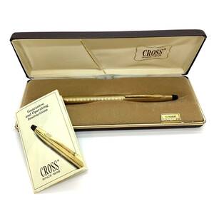 (SM1649) CROSS クロス ボールペン 10KT GOLD FILLED インク有り pen ゴールド 10カラット