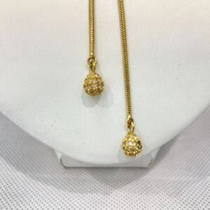 （T3444）Christian Dior/クリスチャンディオール GPゴールド ラインストーン ネックレス ペンダント 小物 アクセサリーの画像4