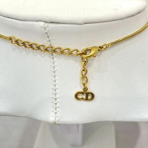 （T3444）Christian Dior/クリスチャンディオール GPゴールド ラインストーン ネックレス ペンダント 小物 アクセサリーの画像5