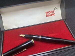 (SH2844)※モンブラン 万年筆 MONTBLANC ペン先 585 ブラック　筆記未確認 ケース付き レトロ オールド ヴィンテージ 筆記具 