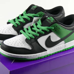 国内正規品 新品 未使用 試着のみ NIKE SB DUNK LOW PRO 28.5cm BQ6817-302 ダンク CLASSIC GREEN BLACK WHITE 黒 緑 白 ブラック グリーンの画像2