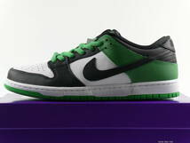 国内正規品 新品 未使用 試着のみ NIKE SB DUNK LOW PRO 28.5cm BQ6817-302 ダンク CLASSIC GREEN BLACK WHITE 黒 緑 白 ブラック グリーン_画像3