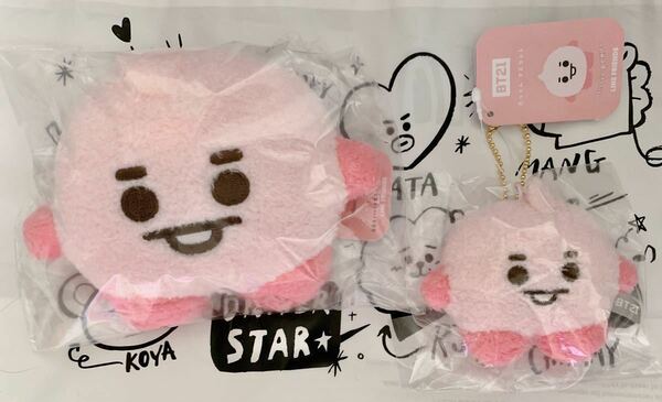 レア★2点セット SHOOKY ピンク カラー BABY たっとん ピンク マスコット & ピンク ぬいぐるみ S STANDING DOLL BTS SUGA ユンギ BT21