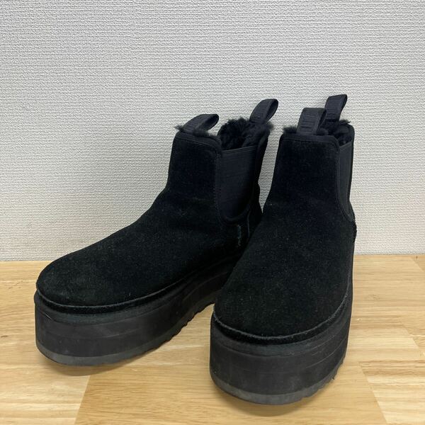 UGG アグ 1134526 Neumel Platform Chelsea ニューメルプラットフォームチェルシー チャッカブーツ シープスキン 厚底 26cm 10115600