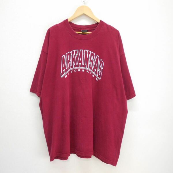 STARTER スターター ARKANSAS アーカンソー 半袖 Tシャツ カレッジチーム ロゴ プリント USA製 XL 10115885