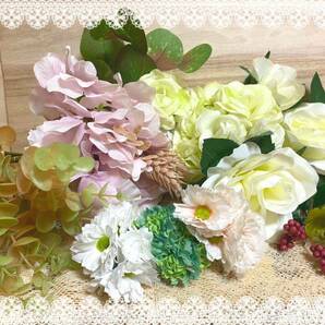 おまとめ 造花 飾り ドライフラワー 花 植物 ミニ薔薇 かすみそう ラベンダーetc.アートフラワー 材料にの画像9