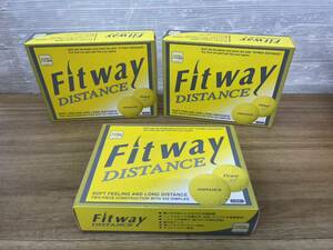 送料無料S82931 ゴルフボール イエロー Fitway DISTANCE 12個入り 3箱セット