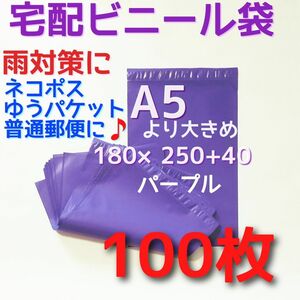 国内メーカーオリジナル商品 パープル 小さい 宅配ビニール袋 a5 丈夫袋 メルカリストア 梱包資材