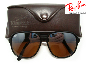 美品Vintage B&L RayBan TRADITIONALS EAST SIDEサングラスDrivingミラーB15TGMブラウンBLアメリカ ボシュロム レイバンUSAブラック エボニ