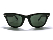 希少Vintage B&L RayBan WAYFARER USA Mat Ebony Blackウェイファーラ マット エボニ ブラックG15ボシュロムBLアメリカ製サングラス5022黒_画像3