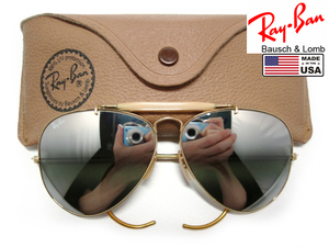 Vintage B&L RayBan OUTDOORSMAN2 62mm G31DM MirrorミラーレンズDrivingアウトドアーズマンGoldゴールドUSAボシュロムBL金METALアメリカ製