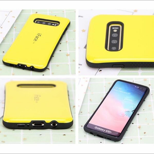 iFace mall ケース スマホケース Galaxy S10+ イエロー　スマホ　Android ギャラクシーs10Plus