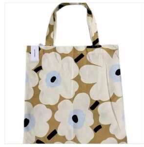 ベージュ　marimekko　マリメッコ　春の備え　トートバック　Lサイズ