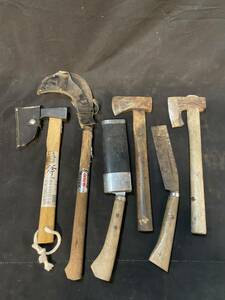 斧 鉈 6セットオノ 大工道具 アウトドア ナタ 古道具 薪割り 手斧 
