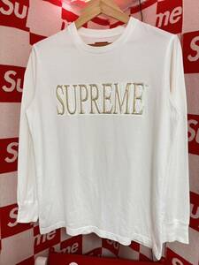 ☆希少☆超激レア☆Supreme Gold Logo L/S Tee シュプリーム ゴールドロゴ ロングスリーブ T