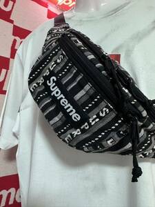 ☆希少☆超激レア☆Supreme Woven Stripe Waist Bag ウエストバッグ