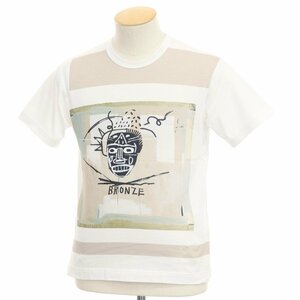 【中古】コムデギャルソンシャツ SHIRT バスキア コットン 半袖 Ｔシャツ【XS】