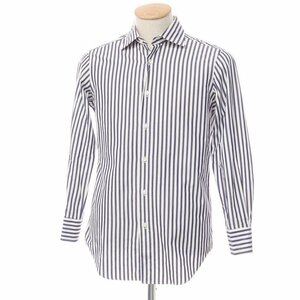 【中古】メイカーズシャツ カマクラ Makers Shirt 鎌倉 コットン ワイドカラー ドレスシャツ【37】