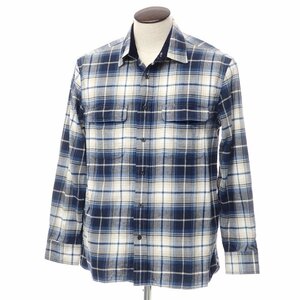 【中古】バナナリパブリック Banana Republic コットン チェック ネルシャツ シャツ【L】