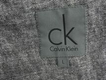 Calvin Klein カルバンクライン リネン混 テーラード ジャケット sizeL/グレー ■◇ ☆ eda1 メンズ_画像6