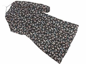 NATURAL BEAUTY BASIC Natural Beauty Basic floral print shirt One-piece sizeM/ black #* * eda1 lady's 