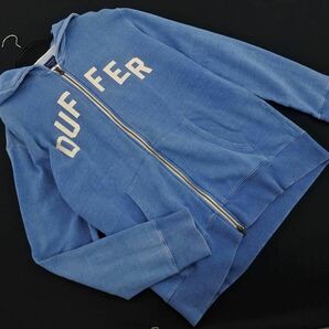 DUFFER ダファー スウェット ロゴ ジップアップ パーカー sizeXL/青 ■◇ ☆ eda2 メンズの画像1