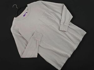 ザノースフェイス NT3102N パープルレーベル 7oz L/S Pocket Tee ポケット 長袖 Tシャツ sizeS/グレー ■◇ ☆ eda2 メンズ