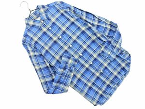 JOURNAL STANDARD Journal Standard check shirt sizeM/ blue #* * eda2 lady's 