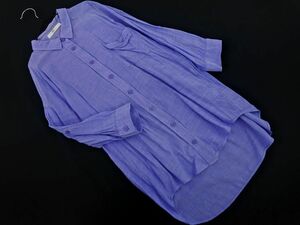 AZUL basic アズールバイマウジー シャツ sizeS/青 ■◇ ☆ eda2 レディース