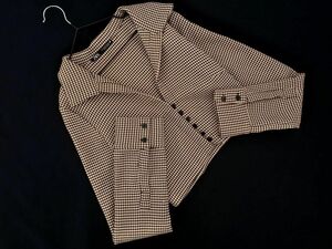 ZARA ザラ 千鳥柄 ショート丈 ジャケット sizeS/ベージュ ■◇ ☆ eda3 レディース