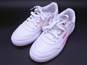  new goods PUMA Puma 383026to Lilo - cut sneakers size25.5cm/ white x pink ## * eda4 lady's 