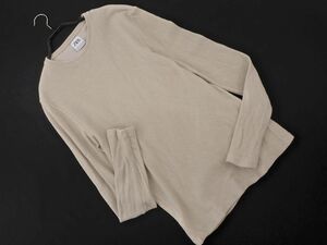 ZARA ザラ リブ 長袖 カットソー sizeS/グレージュ ■◇ ☆ eda4 メンズ