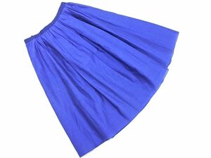 Ungaro Ungaro gya The -A line trapezoid skirt size40/ blue #* * eda4 lady's 