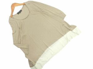  cat pohs OK UNTITLED Untitled 7 minute sleeve switch cut and sewn size2/ beige #* * eda9 lady's 