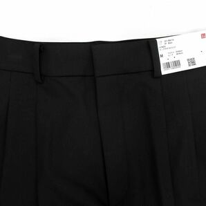 新品 UNIQLO ユニクロ タック ワイド パンツ sizeM/黒 ■■ ☆ edb0 レディースの画像2