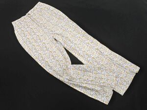 WC double si- floral print slit pants sizeF/ white #* * edb1 lady's 