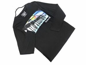 ネコポスOK Hurley ハーレー プリント カットソー sizeS/黒 ■◇ ☆ edb1 メンズ