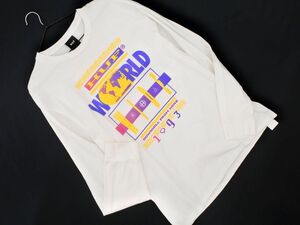 新品 HUF ハフ プリント 長袖 Tシャツ カットソー sizeL/白 ■◇ ☆ edb2 メンズ