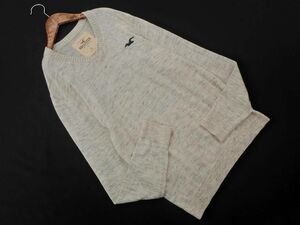 Hollister ホリスター Vネック ニット セーター sizeS/アイボリーx黒 ■◇ ☆ edb5 レディース