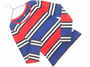 TOMMY HILFIGER トミーヒルフィガー ボーダー カットソー sizeM/赤ｘ青ｘ白 ■◇ ☆ edb5 レディース