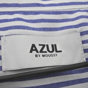 AZUL BY MOUSSY アズールバイマウジー ストライプ オーバーサイズ シャツ 白ｘ青 ■◇ ☆ edb6 レディースの画像5