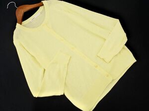  cat pohs OK AS KNOW ASaznouaz crew neck cardigan yellow #* * edb6 lady's 